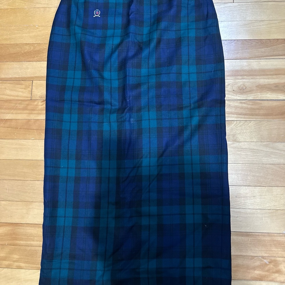 Plaid Blue and Green Women's Skirt